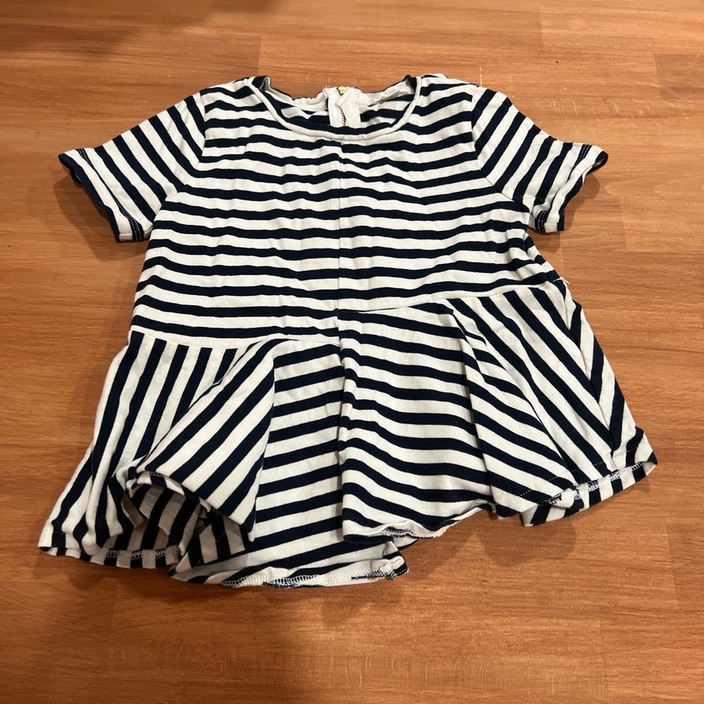 Crewcuts Blue and White Short Sleeve Tee